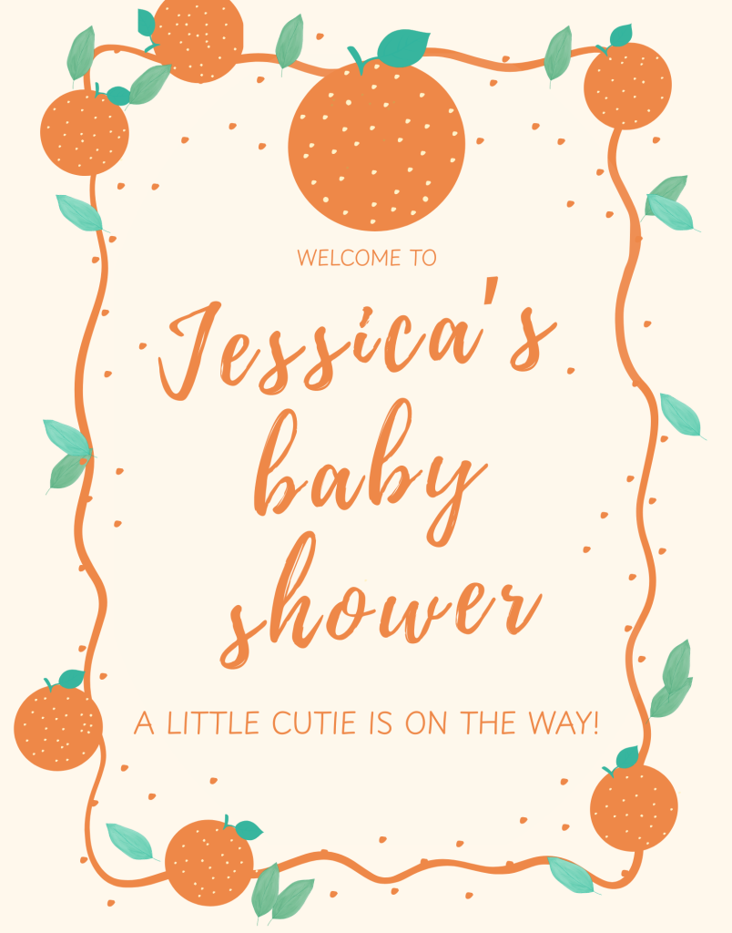 A little cutie welcome sign